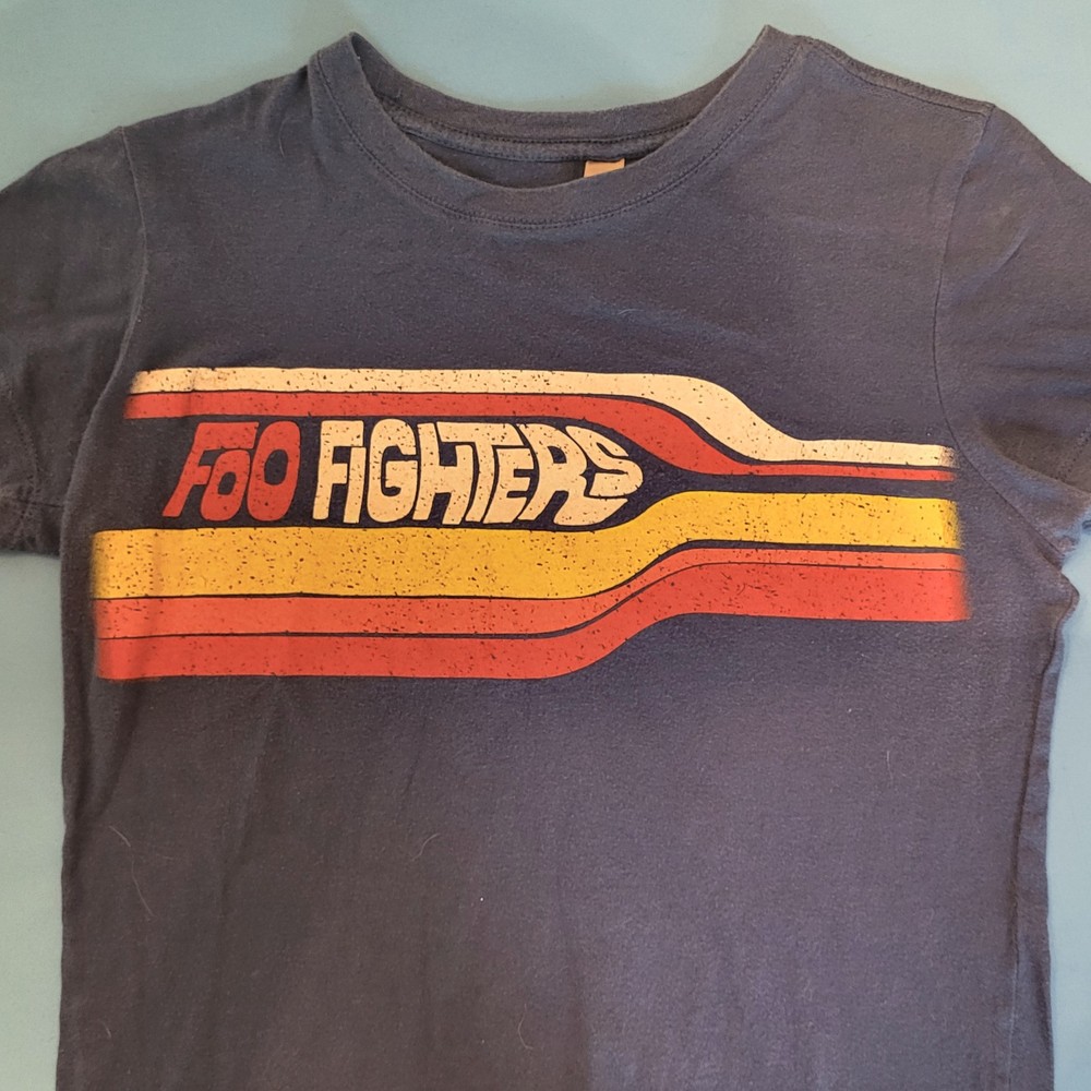 Foo Fighters Wasting Light Blue Tour Shirt 2011 Women's T-Shirt L *PLEASE READ*