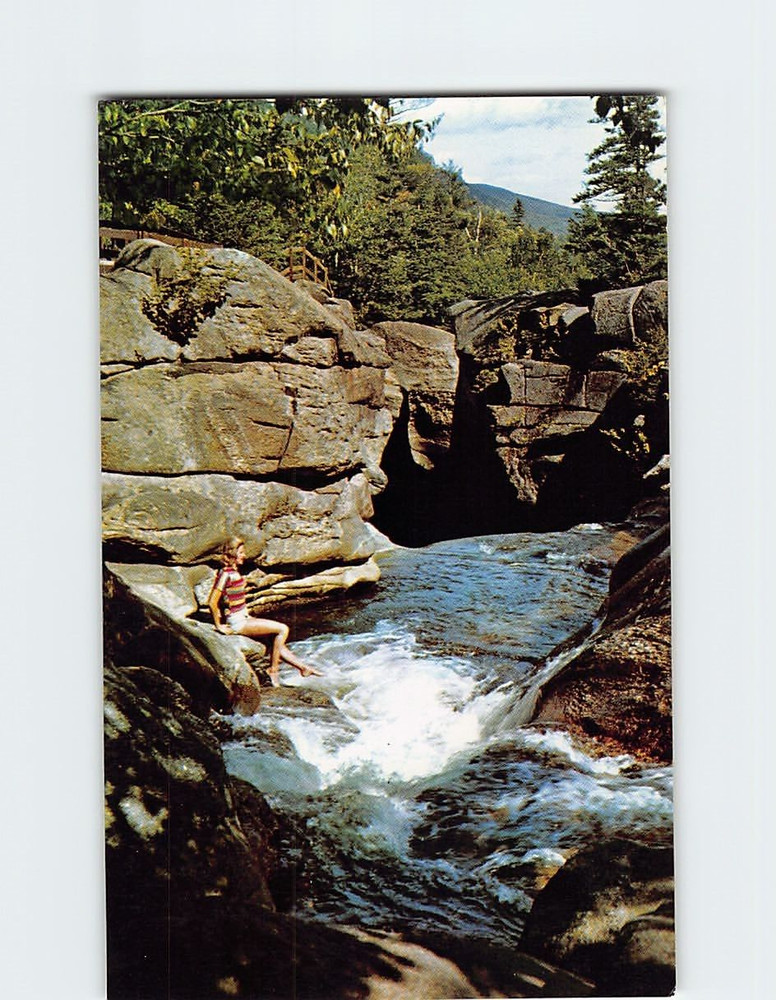 Postcard Screw Auger Gorge Grafton Notch Maine