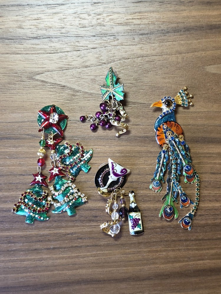Lunch At The Ritz Mix Match Earring Lot 4pcs