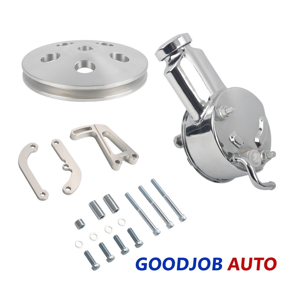 Saginaw Power Steering Pump w/ Bracket Kit+1 Groove Pulley Chevy SBC 350 400