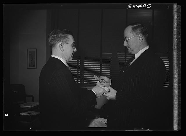 Photo:War Production Drive Citation Winners Men Receiving Award 1940s