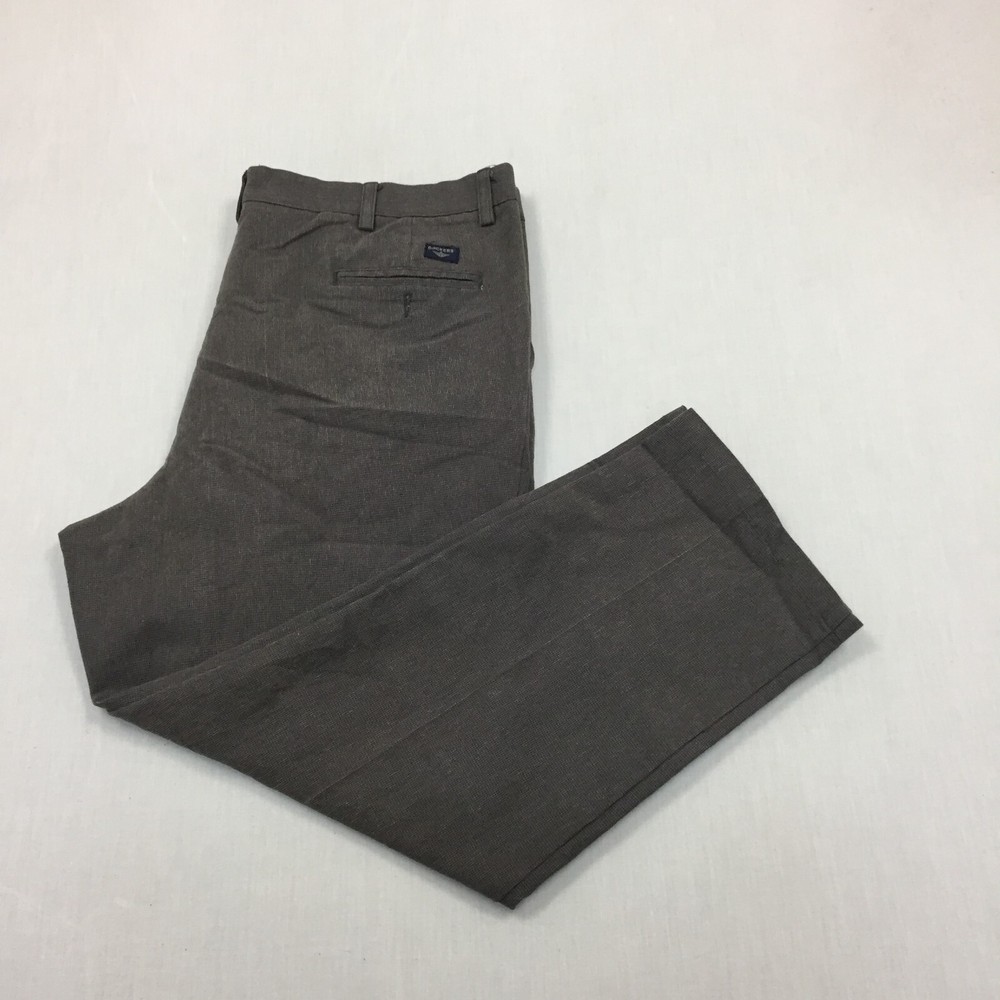 Dockers Chino Trousers Cotton Pants Straight Fit Mens Size 42W 30L Grey
