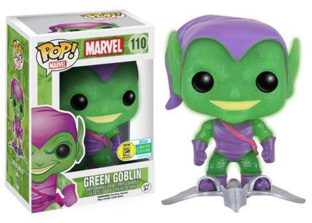 Funko POP! Marvel: Green Goblin (GiTD)(2016 SDCC)(Damaged Box) #110