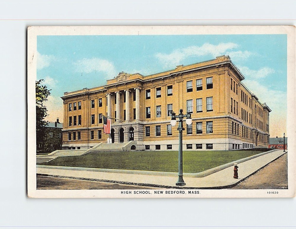 Postcard High School Massachusetts USA