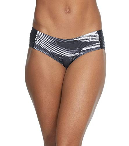 NIKE NWT Women's Swimwear Printed Hipster Bikini Bottoms ONLY Black Size L