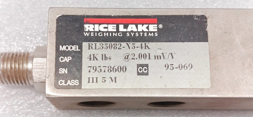 Rice Lake Weighing System Beam Load Cell Rl35082-N5-4K Iii 5 M