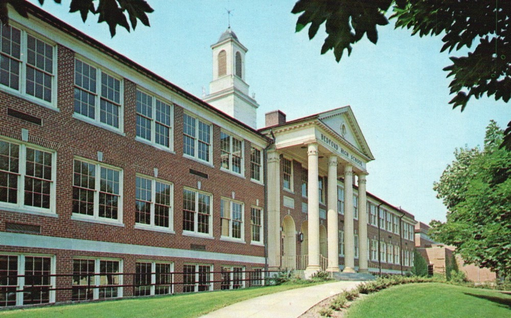 Postcard PA Bedford High School Pennsylvania Unposted Chrome Vintage PC K8407