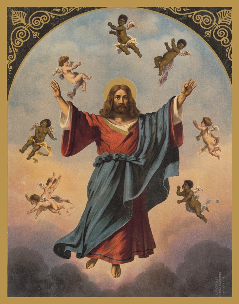 Wall Decor Poster.Room interior art design.Christ & Angels.Christian bible.11614