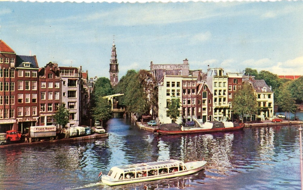 Binnen-Amstel & Groenburgwal, Amsterdam, The Netherlands, Posted, VG --POSTCARD
