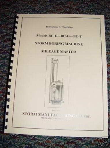 Storm Boring BCE - BCG-BCT Boring Bar Manual
