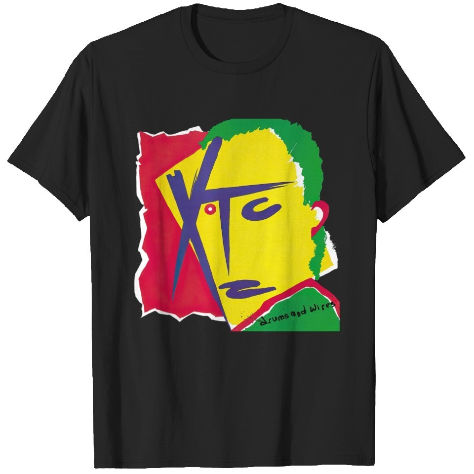 Retro Abstract Face Tee 80s New Wave Style Vintage Graphic T Shirt-image