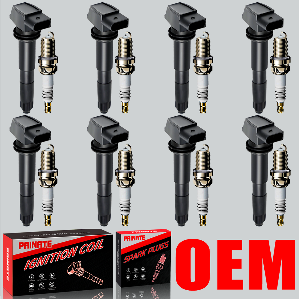 Brand 8X OEM Ignition Coil & 8X Iridium Spark Plug For Porsche Cayenne 4.5 UF563