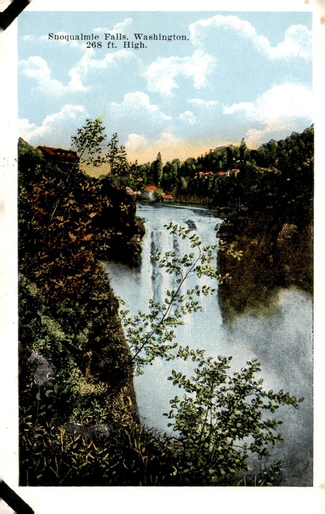 Snoqualmie Falls, Washington - Puget Sound News Company Postcard