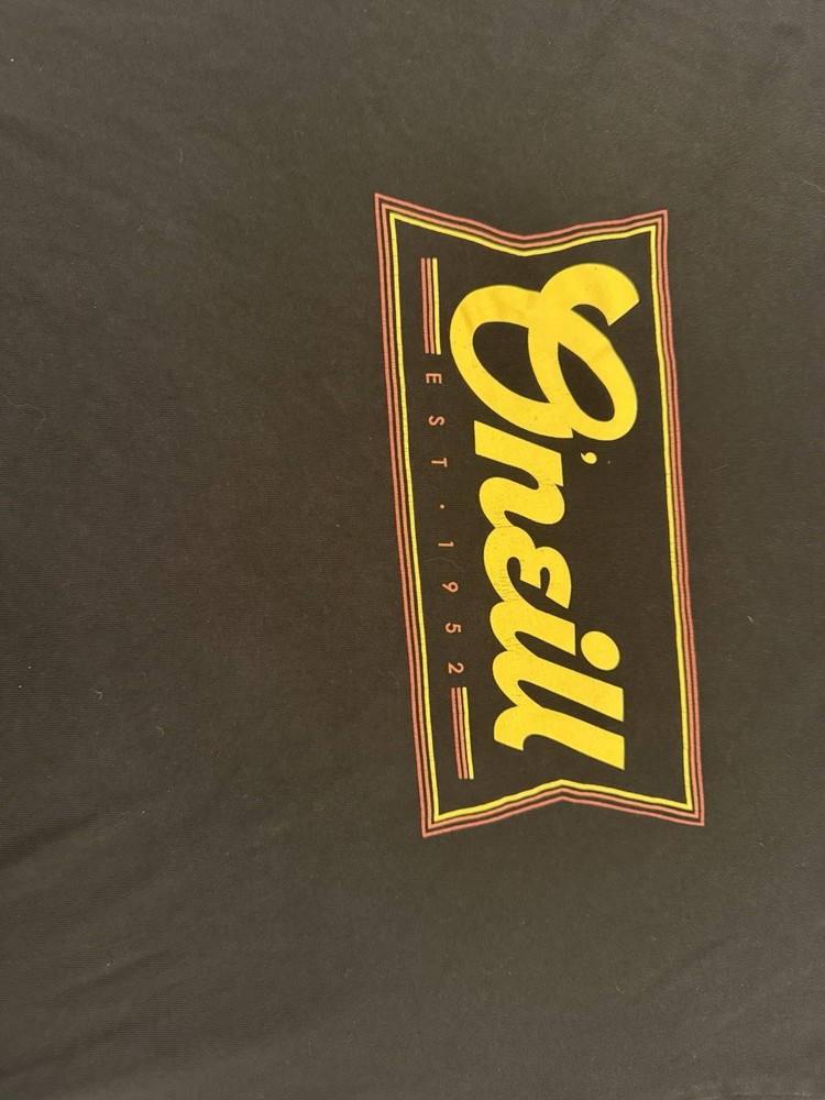 O'Neill Men's Black Graphic Logo Cotton Knit Crew Neck T-Shirt, Short Sleeve