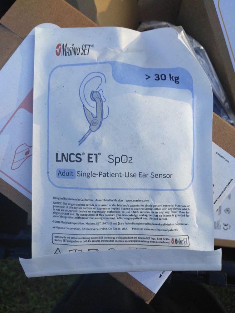 Masimo RD SET E1 Adult Ear Sensor Ref 4015, Box of 10, Exp 08/2028
