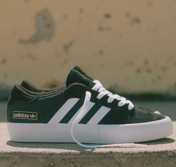 ADIDAS MATCHBREAK SUPER SIZE 10 BLACK WHITE GOLD SKATE SHOES