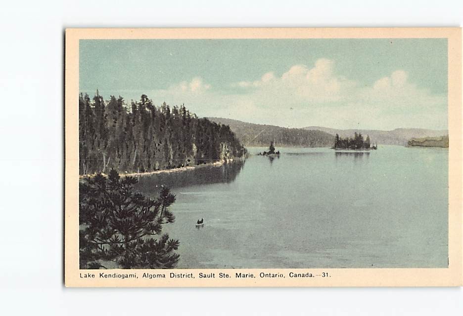Postcard Kenogami Lake Algoma District Sault Ste. Marie Ontario Canada