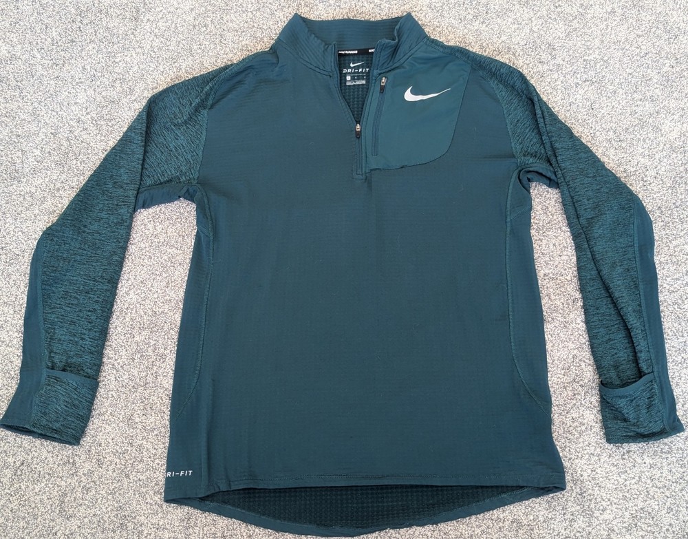 Nike Running DRI-FIT Therma Sphere Element 1/4 Zip Top Teal Men’s Size Large