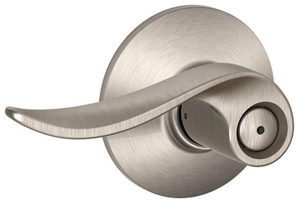 Schlage F40-SAC Sacramento Privacy Door Lever in Satin Chrome