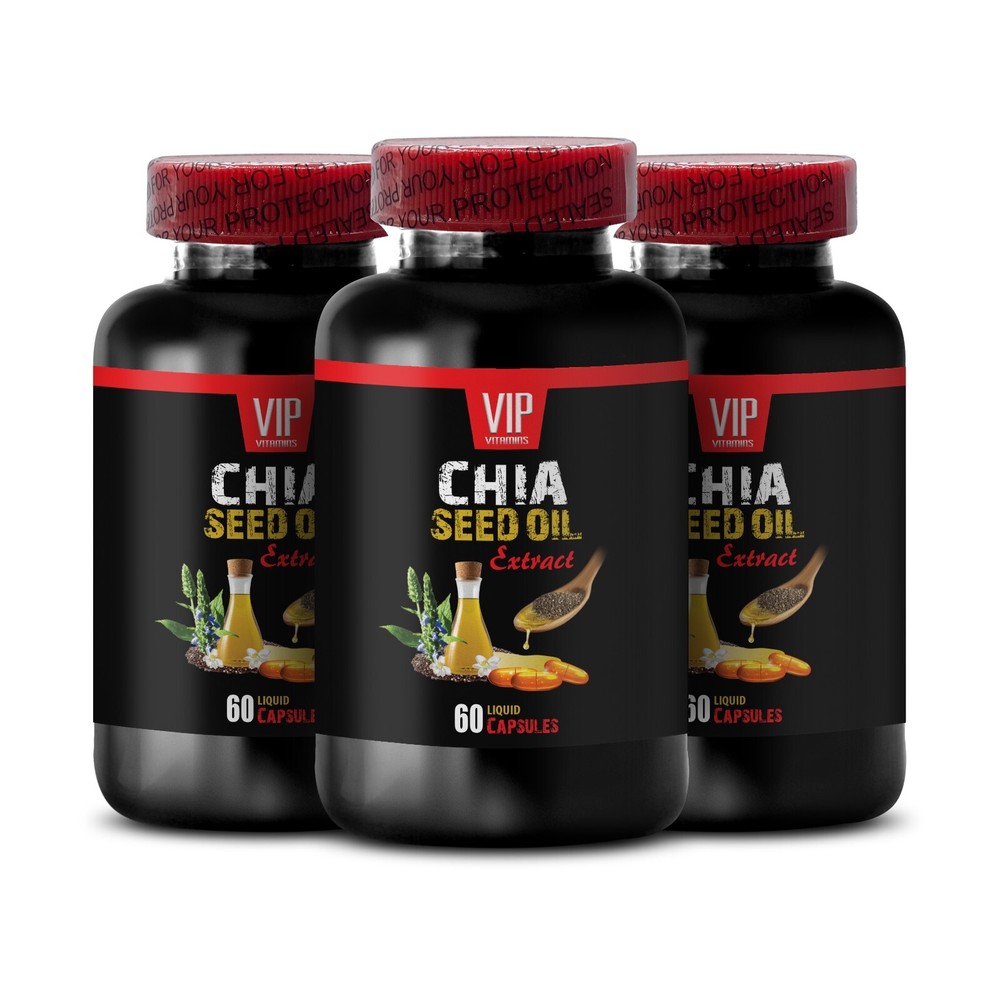 Gentle shine - CHIA SEED OIL - skin vitality 3 Bottles 180 Capsules