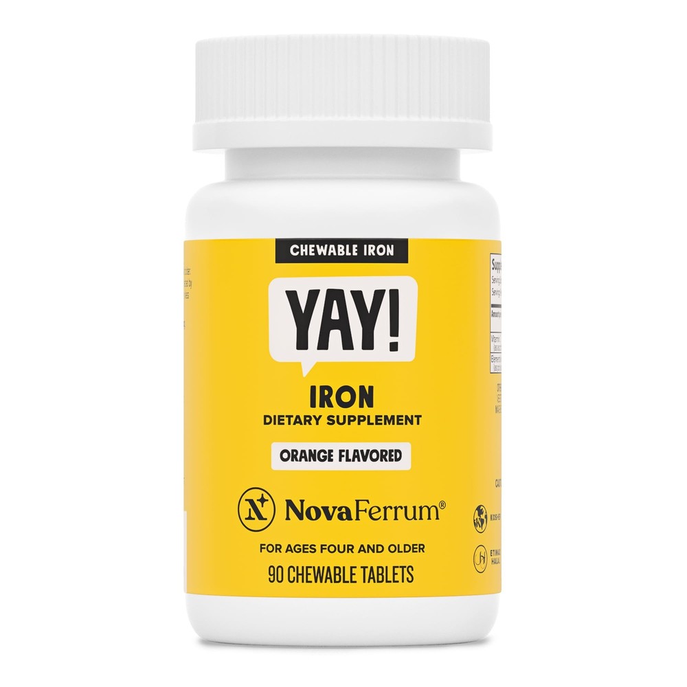 NovaFerrum Yay | Chewable Iron Supplement for Kids & Adults for Anemia | 18mg...