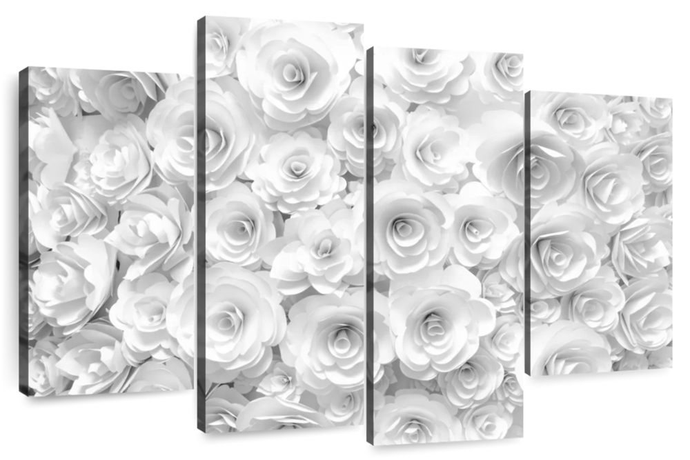 White Roses Wall Art