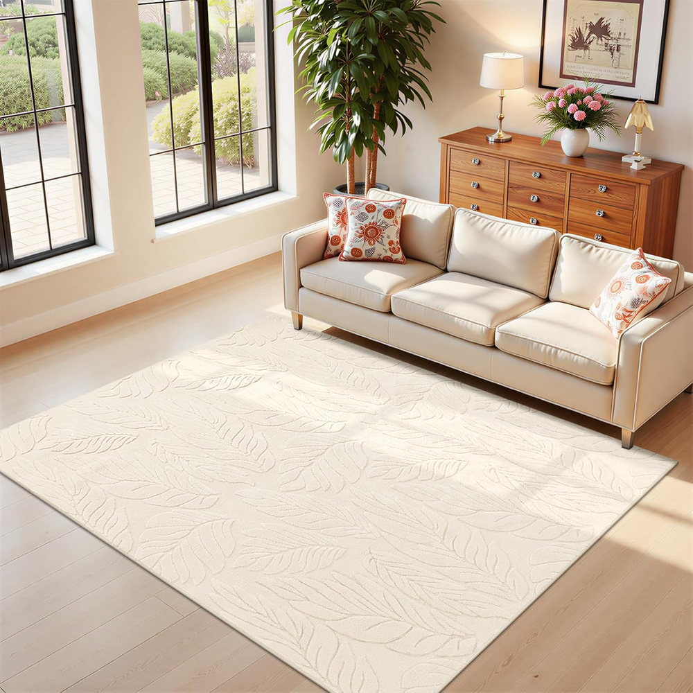 Area Rugs for Living Room 5X7 Non Slip Machine Washable Large Rug, Low Pile Soft