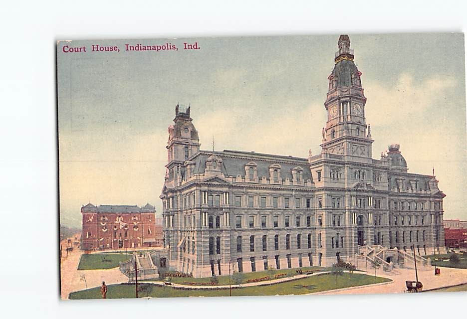 Postcard Court House Indianapolis Indiana USA North America