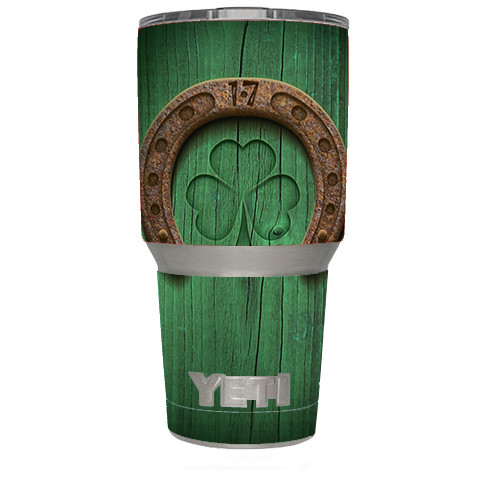 Skin Decal (6-piece kit) for Yeti 30 oz Rambler Tumbler Cup / Lucky Horseshoe,
