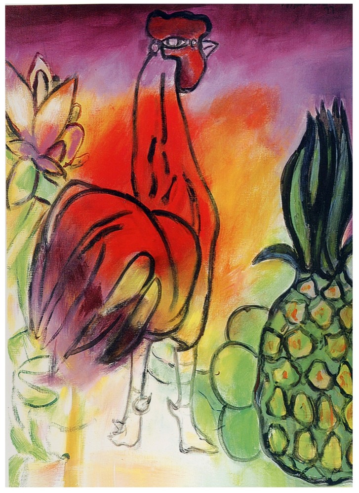 5490.Decoration Poster.Room design.Rooster Cock.Still life painting.Home decor