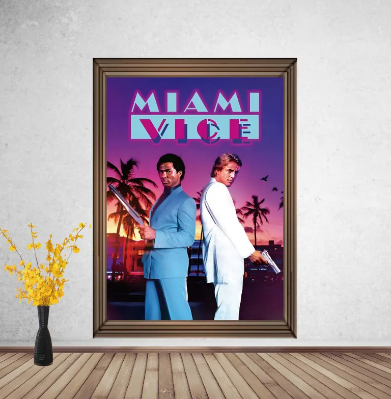 Miami Vice (1984) Classic Movie Poster, Home Decor, Vintage Movie Poster,
