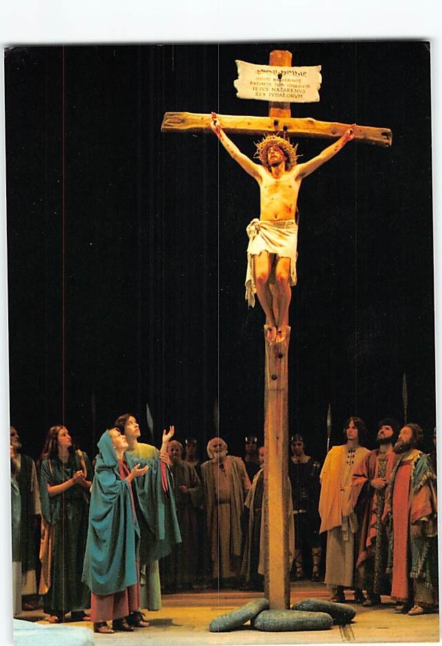 Postcard Oberammergau Passion Play Scene Bavaria Germany