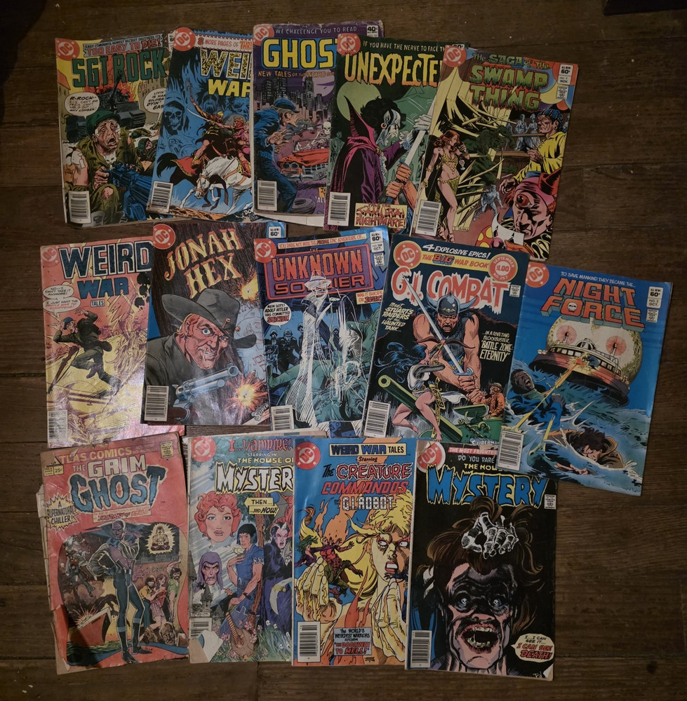 DC Comics Bronze Age Comic Book Lot Sgt. Rock Swamp Thing Jonah Hex Vintage