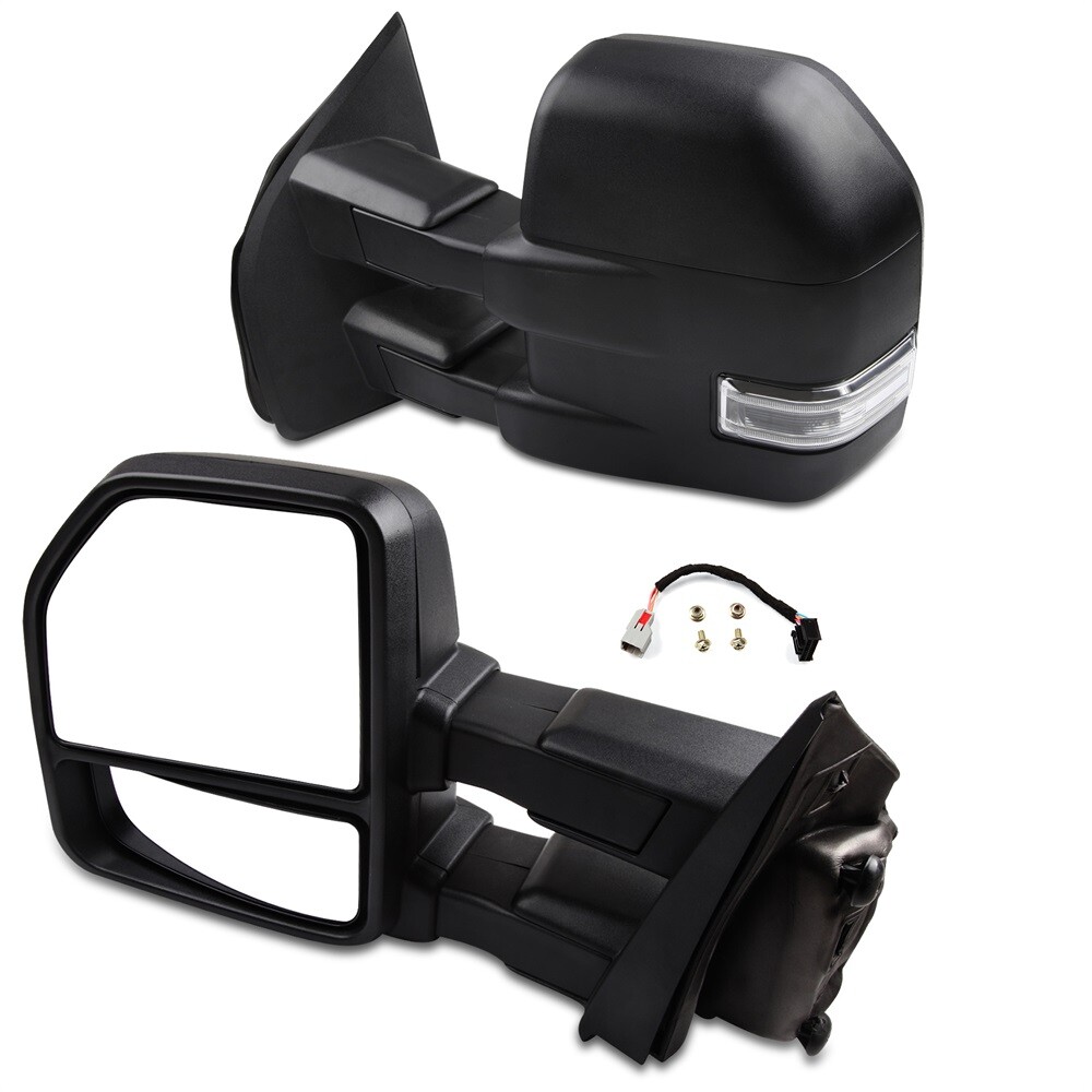 Fit For 2015-2020 Ford F-150 Power Heated Puddle Lamp Turn Signal Tow Mirrors