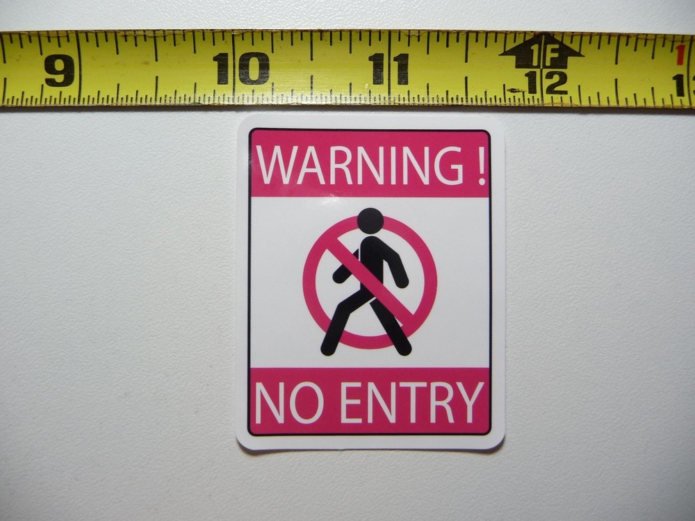 No Entry Sticker - Business Policy Decal for Doors