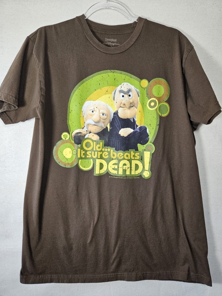 Disney Parks Muppets Brown Cotton Shirt Sz Large Grumpy Old Men  Disney World
