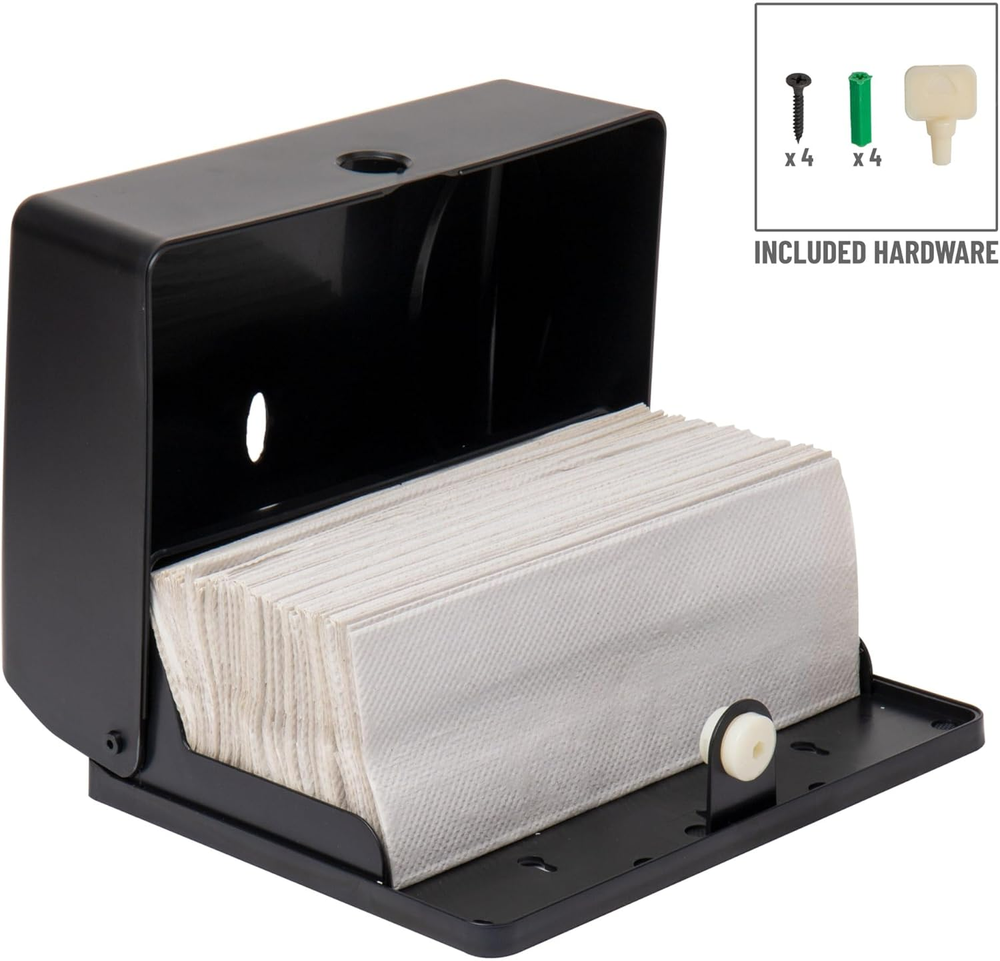 Paper Towel Dispenser, Tri-Fold Towel Holder, Restroom, Wall Mount, Bathroom,...