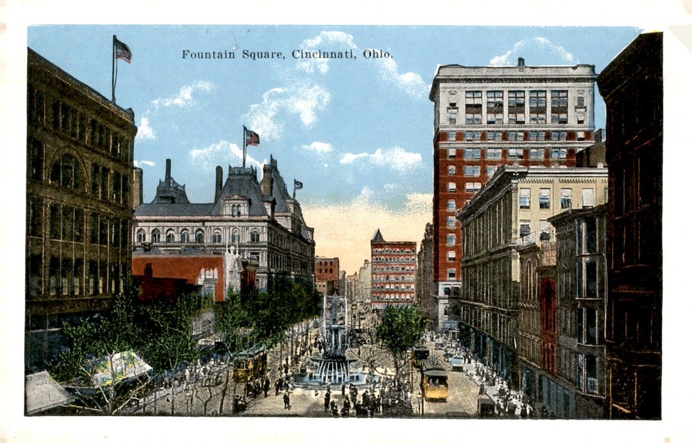 Fountain Square, Cincinnati, Ohio Postcard