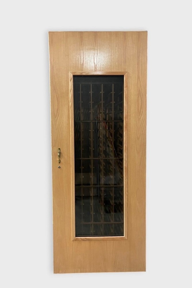 Tall Solid Hardwood One Door Wine Cabinet Fridge Cooler w/Breezaire Cooling Unit