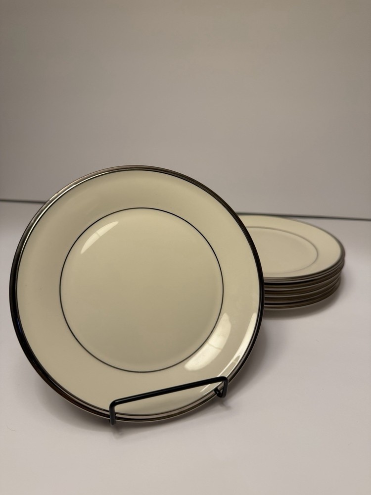 Lenox Dimension Solitaire Porcelain B&B Plates - Set of 6