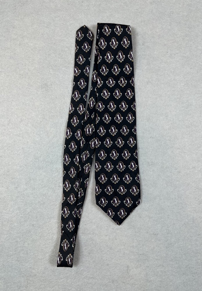 Tom James Men’s 100% Silk Tie Golf Club Print 58” x 3.75” Classic Necktie