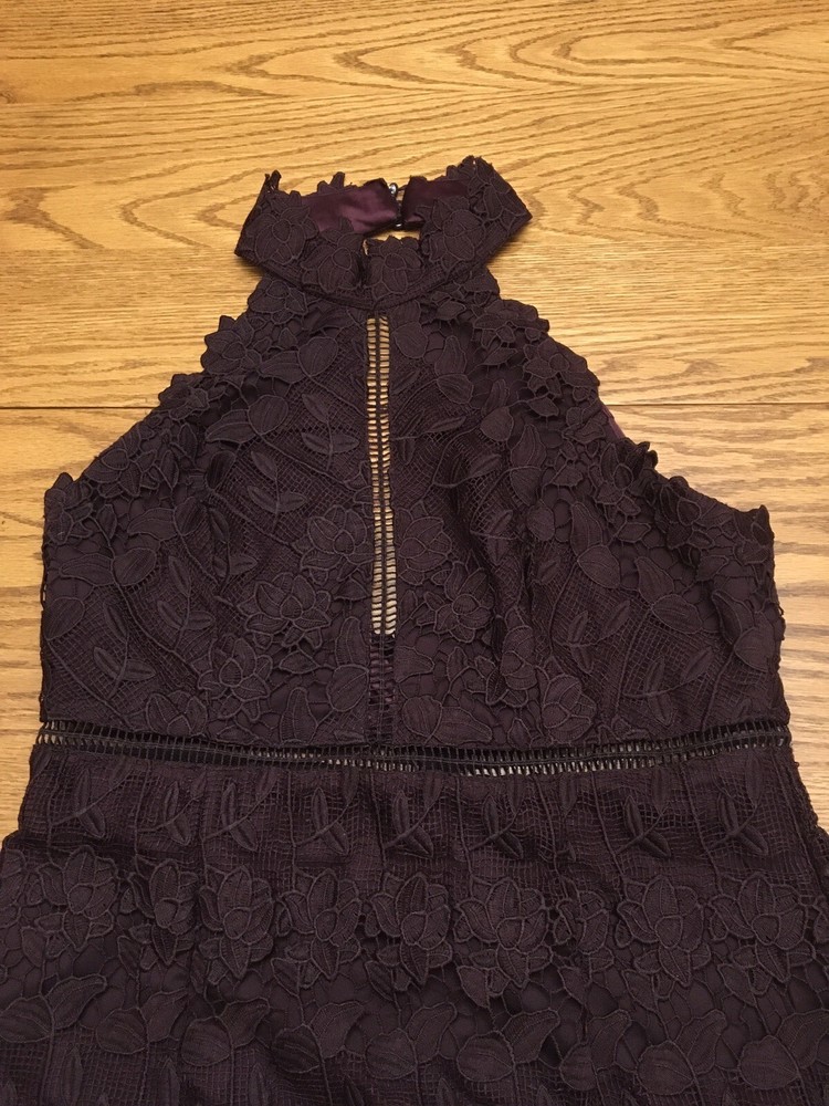 BARDOT Womens Seeveless Lace Floral Cocktail Dress Lined Size L NWT