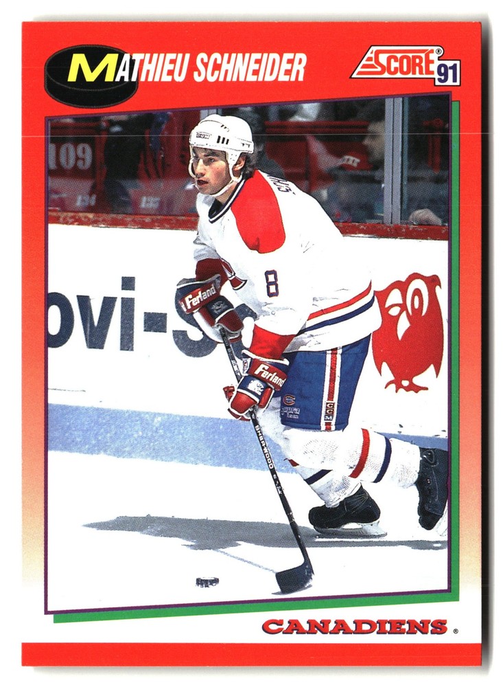 1991-92 Score Canadian English #105 Mathieu Schneider