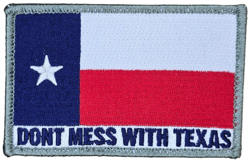DONT MESS WITH TEXAS STATE FLAG RED, WHITE, AND BLUE TACTICAL HOOK MORALE PATCH