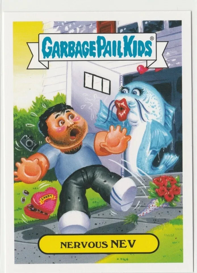Nervous Nev 6b Garbage Pail Kids GPK 2016 Prime Slime Trashy TV Trading Card