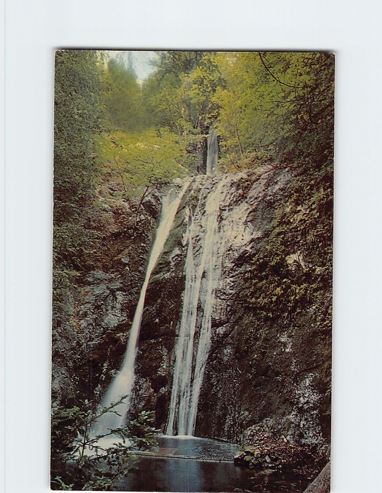 Postcard Pfeiffer Falls Big Sur Redwood State Park California USA
