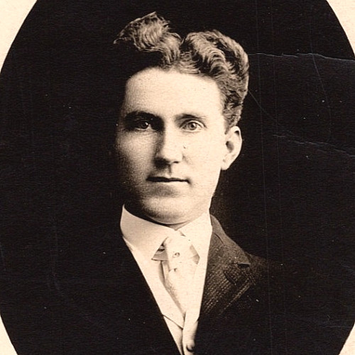 Vintage Real Photo Postcard Picture Old Photograph Man Suit Tie Coat Hair Oval
