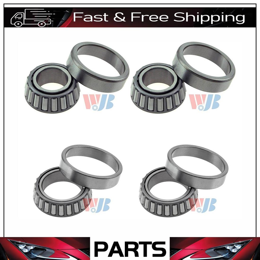 For Ford Custom 1970-1972 Front Inner Outer Wheel Bearing and Race Set WJB 4PCS