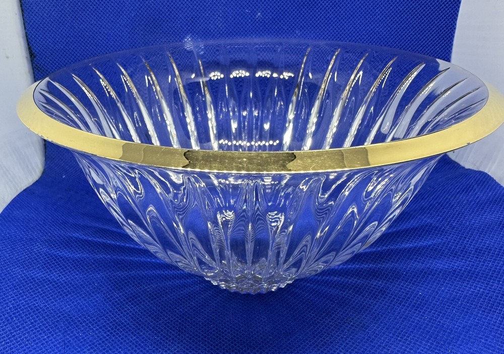 Gold Rim Mikasa Flared Ribbed 6.25-Inch Serving Bowl