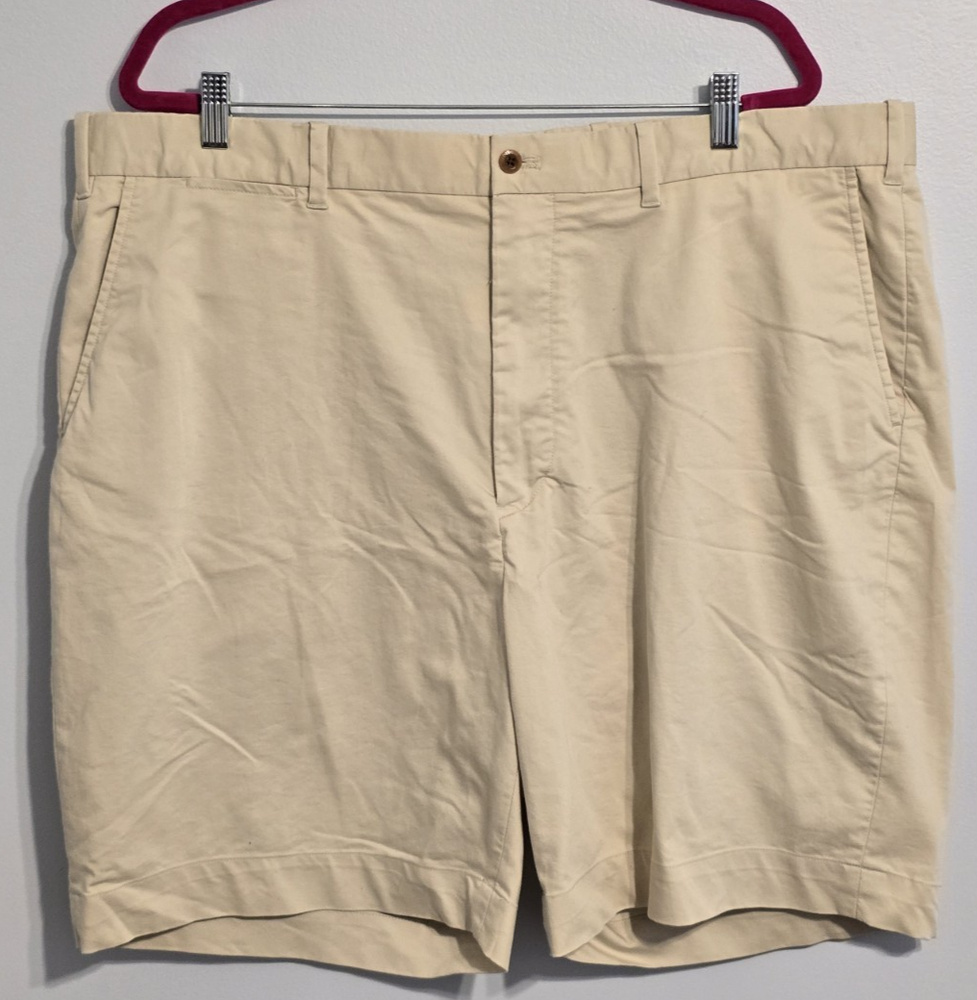 Polo Golf Ralph Lauren Men's Beige Shorts Size 42 Cotton Twill with Stretch Logo